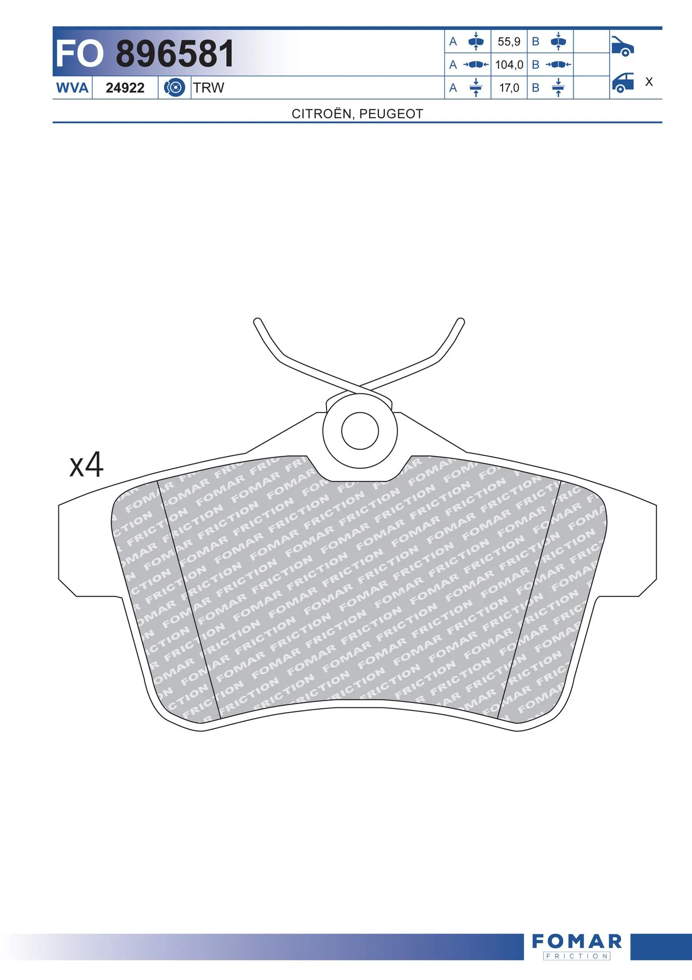Brake Pad Set, disc brake